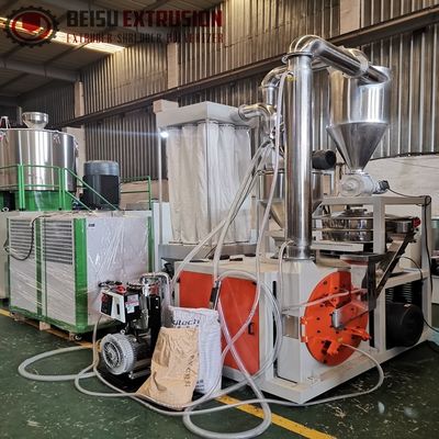 600kg/H 10mm HDPE Pulverizer With Air Cooled Chiller