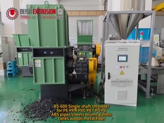 Máy băm trục đơn BEISU cho PE PPR PVC SPC WPC PET PS PC ABS Ống, tấm, phuy, pallet, bồn, gỗ